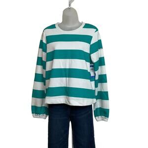 Columbia Women’s Trek Seasonal Striped Long Sleeve Top Green & White Size XS